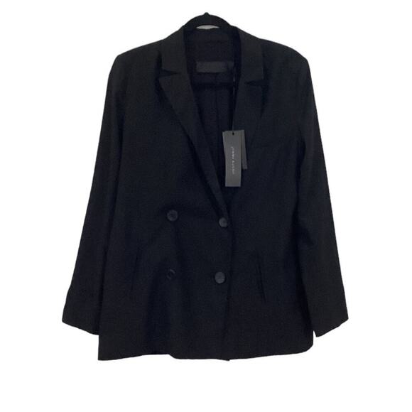 Jenni Kayne Jones Blazer In Black Size 4 Double Breasted Jacket - Picture 6 of 14